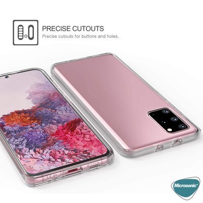 Microsonic Samsung Galaxy S20 Plus Kılıf Komple Gövde Koruyucu Silikon Şeffaf