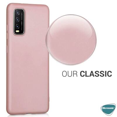 Microsonic Vivo Y70 Kılıf Matte Silicone Rose Gold