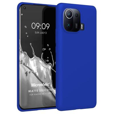 Microsonic Xiaomi Mi 11 Pro Kılıf Matte Silicone Mavi