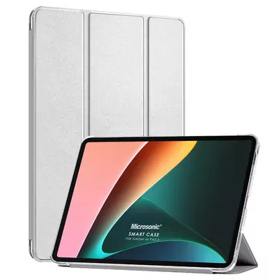 Microsonic Xiaomi Mi Pad 5 Smart Case ve arka Kılıf Gümüş