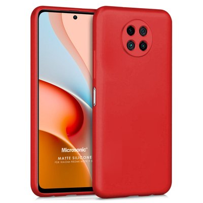 Microsonic Xiaomi Redmi Note 9 5G Kılıf Matte Silicone Kırmızı