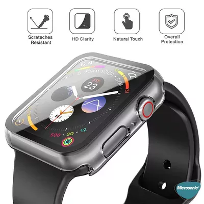 Microsonic Apple Watch Series 8 41mm Kılıf Clear Premium Slim WatchBand Şeffaf