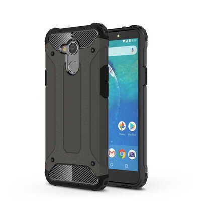 Microsonic General Mobile GM8 Kılıf Rugged Armor Siyah