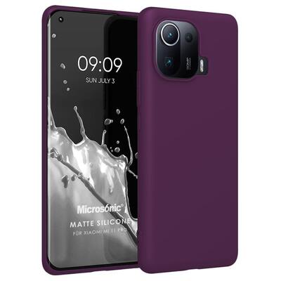 Microsonic Xiaomi Mi 11 Pro Kılıf Matte Silicone Mor