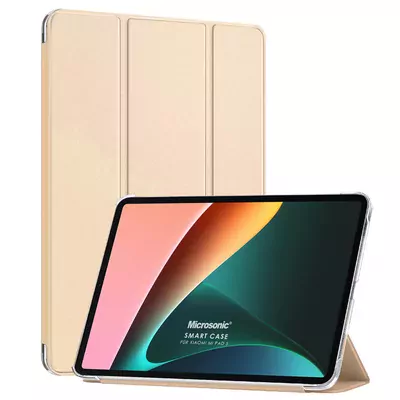 Microsonic Xiaomi Mi Pad 5 Smart Case ve arka Kılıf Gold