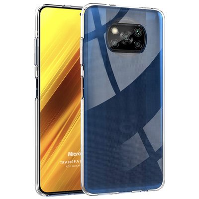 Microsonic Xiaomi Poco X3 NFC Kılıf Transparent Soft Şeffaf Beyaz