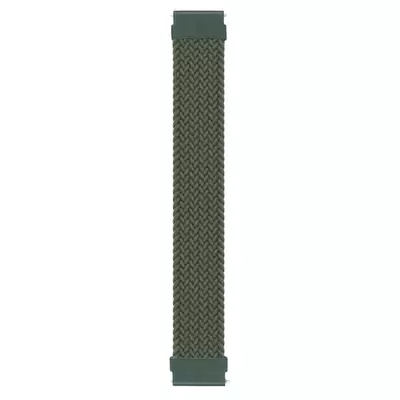 Microsonic Amazfit Bip U Pro Kordon, (Small Size, 135mm) Braided Solo Loop Band Koyu Yeşil