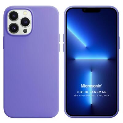 Microsonic Apple iPhone 13 Pro Max Kılıf Liquid Lansman Silikon Lila