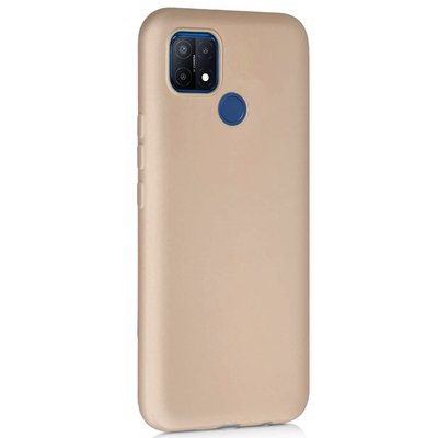 Microsonic Oppo A15 Kılıf Matte Silicone Gold