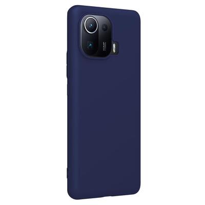 Microsonic Xiaomi Mi 11 Pro Kılıf Matte Silicone Lacivert