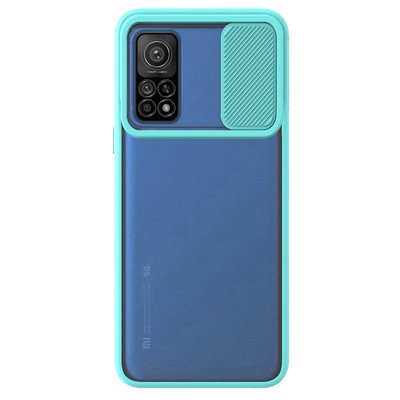 Microsonic Xiaomi Mi 10T Pro Kılıf Slide Camera Lens Protection Turkuaz