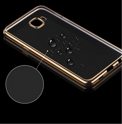 CaseUp Samsung Galaxy C7 Lazer Kesim Silikon Kılıf Rose Gold