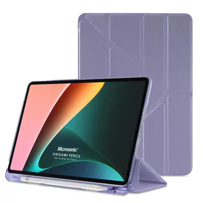 Microsonic Xiaomi Mi Pad 5 Kılıf Origami Pencil Lila