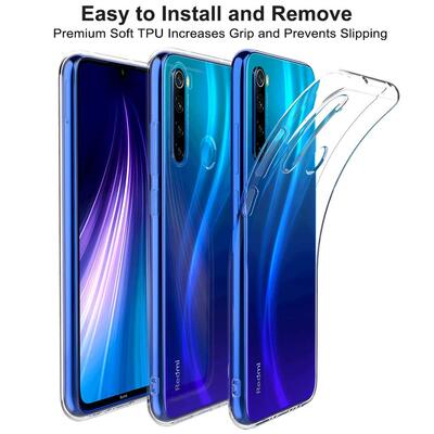 Microsonic Xiaomi Redmi Note 8 Kılıf Transparent Soft Beyaz