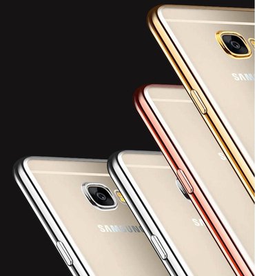 CaseUp Samsung Galaxy C7 Lazer Kesim Silikon Kılıf Gümüş