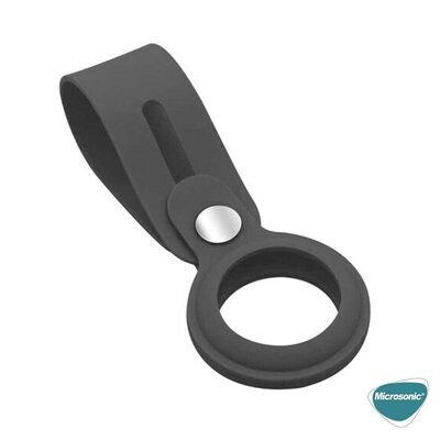 Microsonic Apple AirTag Silicon Loop Key Ring Kılıf Turuncu