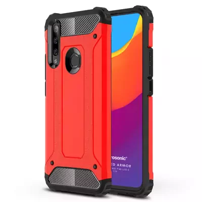 Microsonic Huawei Y7P Kılıf Rugged Armor Kırmızı