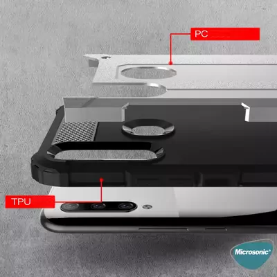 Microsonic Huawei Y7P Kılıf Rugged Armor Kırmızı