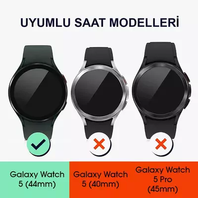 Microsonic Samsung Galaxy Watch 5 44mm Kılıf 360 Full Round Soft Silicone Şeffaf