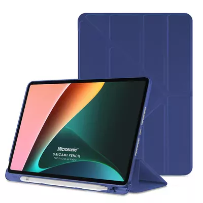 Microsonic Xiaomi Mi Pad 5 Kılıf Origami Pencil Lacivert