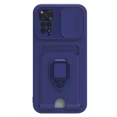 Microsonic Xiaomi Redmi Note 11S Kılıf Multifunction Silicone Lacivert