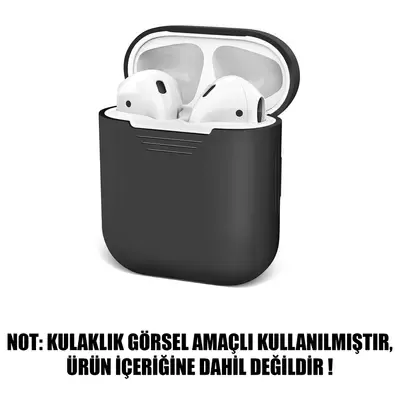 Microsonic Apple AirPods 1. Nesil / 2. Nesil Mat Silikon Kılıf Siyah