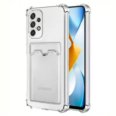 Microsonic Samsung Galaxy A23 Card Slot Shock Kılıf Şeffaf