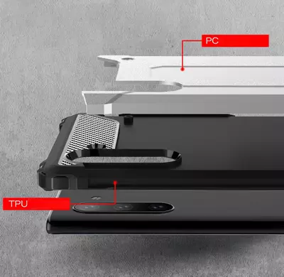 Microsonic Samsung Galaxy Note 10 Kılıf Rugged Armor Siyah