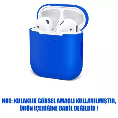 Microsonic Apple AirPods 1. Nesil / 2. Nesil Mat Silikon Kılıf Mavi