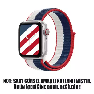 Microsonic Apple Watch Ultra Hasırlı Kordon Woven Amerikan International Collection Spor Loop