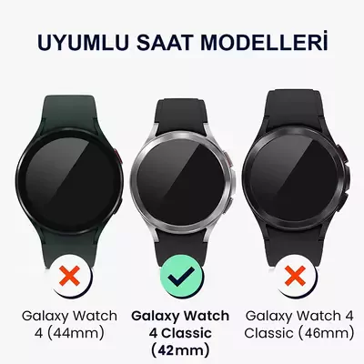 Microsonic Samsung Galaxy Watch 4 Classic 42mm Kılıf 360 Full Round Soft Silicone Şeffaf