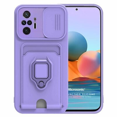 Microsonic Xiaomi Redmi Note 10 Pro Max Kılıf Multifunction Silicone Lila