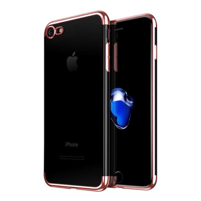 Microsonic Apple iPhone 8 Kılıf Skyfall Transparent Clear Rose Gold