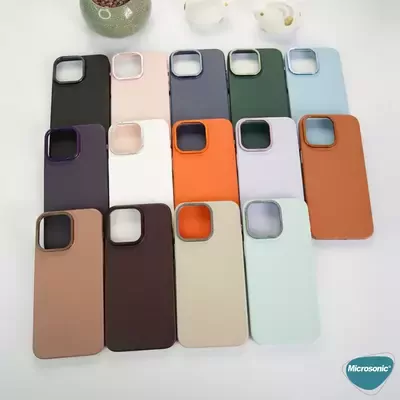 Microsonic Apple iPhone 14 Pro Kılıf Metalist Leather Pembe