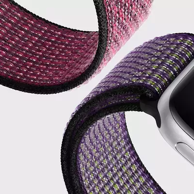 Microsonic Apple Watch Ultra Hasırlı Kordon Woven Sport Loop Mavi