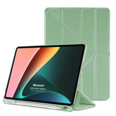 Microsonic Xiaomi Mi Pad 5 Kılıf Origami Pencil Açık Yeşil