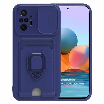 Microsonic Xiaomi Redmi Note 10 Pro Max Kılıf Multifunction Silicone Lacivert