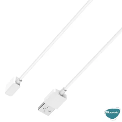 Microsonic Xiaomi Mi Band 8 Pro Manyetik USB Şarj Kablosu Beyaz