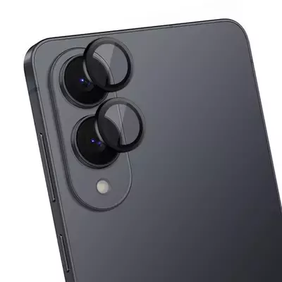 Microsonic Samsung Galaxy S25 Edge Tekli Kamera Lens Koruma Camı Siyah