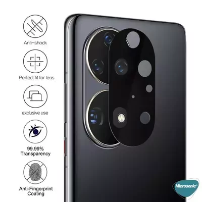 Microsonic Huawei P50 Pro Kamera Lens Koruma Camı V2 Siyah