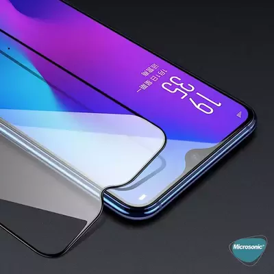 Microsonic Oppo A38 Tam Kaplayan Temperli Cam Ekran Koruyucu Siyah