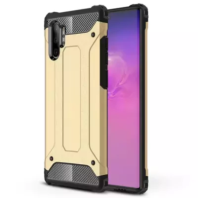 Microsonic Samsung Galaxy Note 10 Plus Kılıf Rugged Armor Gold