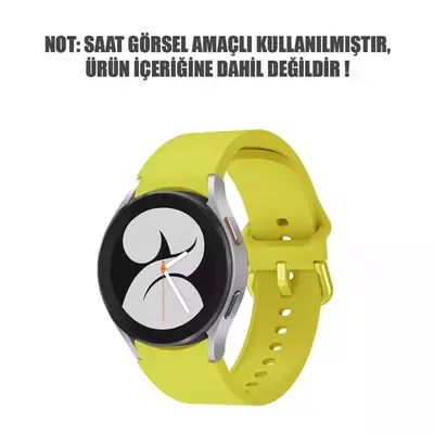 Microsonic Samsung Galaxy Watch 4 Classic 42mm Kordon Solid Silicone Band Sarı