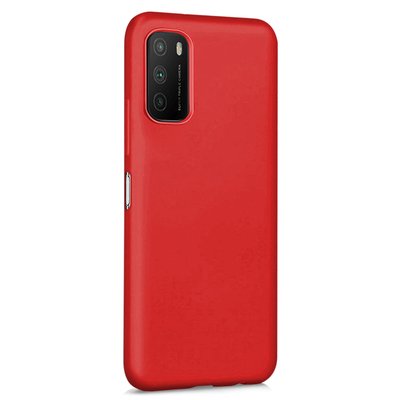 Microsonic Xiaomi Poco M3 Kılıf Matte Silicone Kırmızı