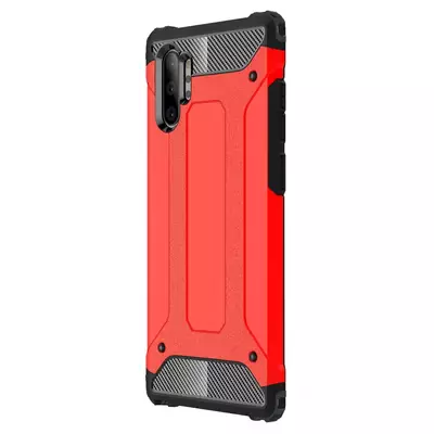 Microsonic Samsung Galaxy Note 10 Plus Kılıf Rugged Armor Kırmızı