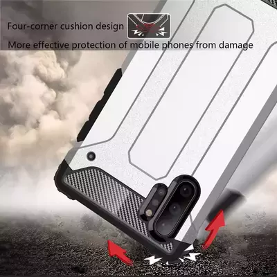 Microsonic Samsung Galaxy Note 10 Plus Kılıf Rugged Armor Kırmızı