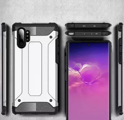 Microsonic Samsung Galaxy Note 10 Plus Kılıf Rugged Armor Kırmızı