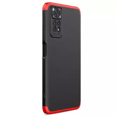 Microsonic Xiaomi Redmi Note 11 Pro 5G Kılıf Double Dip 360 Protective AYS Siyah Kırmızı