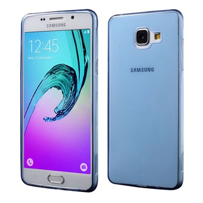 CaseUp Samsung Galaxy A7 2016 Kılıf Transparent Soft Mavi