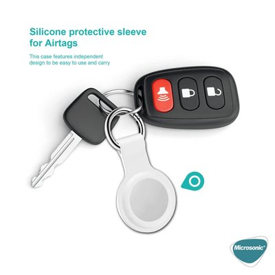 Microsonic Apple AirTag Liquid Silicone Protective Kılıf Siyah